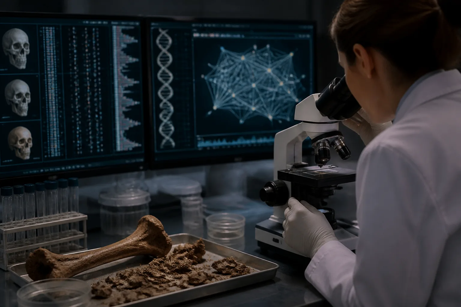 Illustration for Ancient DNA Analysis Shows Human Evolution Didn’t Slow Down