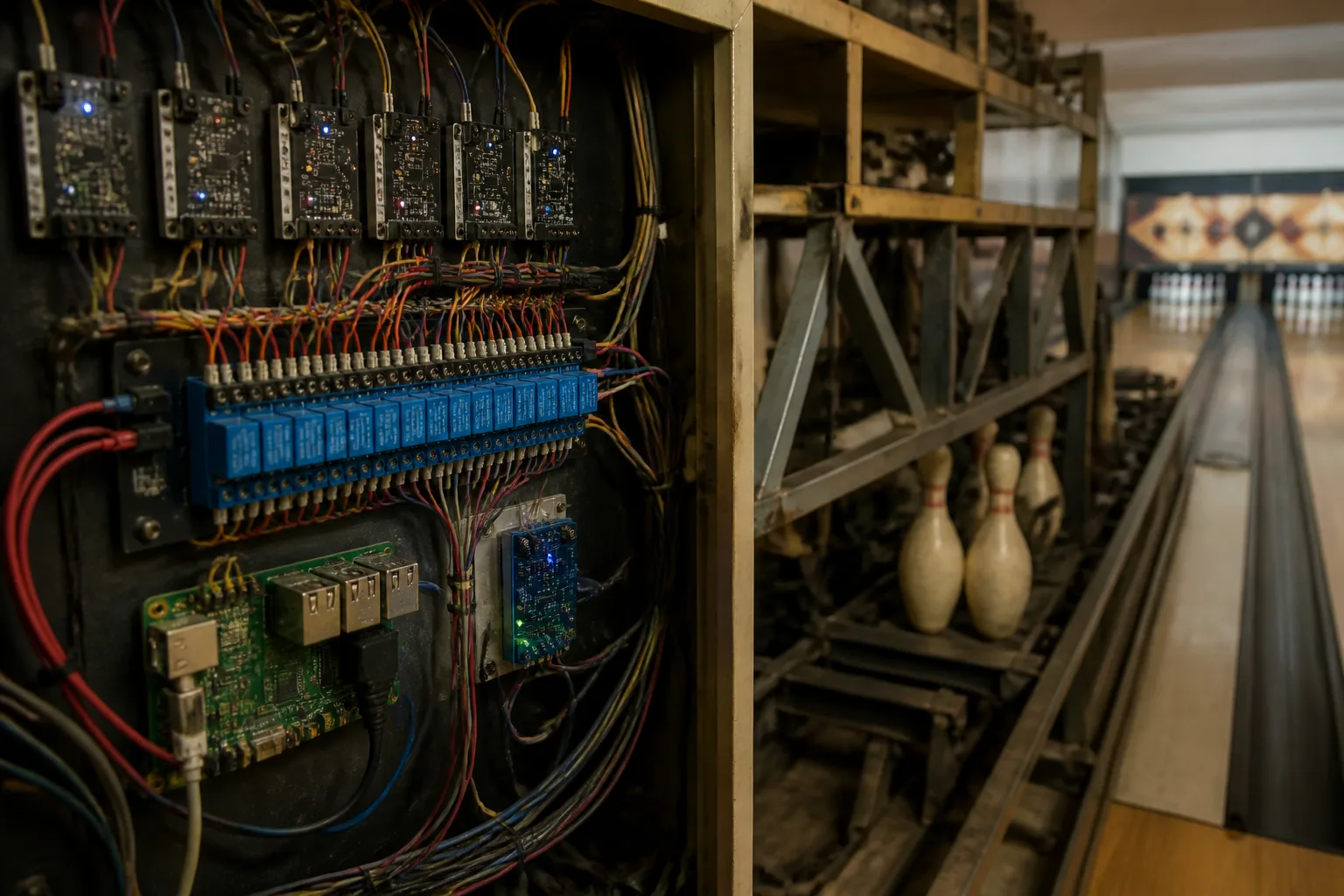 Illustration for How one bowling alley owner says he cut a six-figure scoring system down to ESP32 hardware